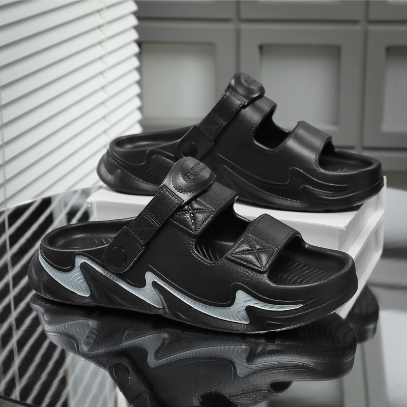 Nuevas sandalias de primavera y verano al aire libre, zapatillas de hombre transpirables de doble uso, suela gruesa, deportes y ocio, zapatos de playa antideslizantes, ropa exterior para hombres