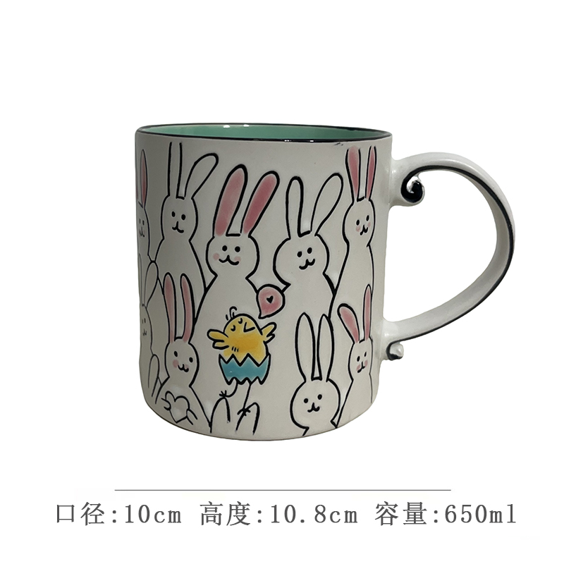 Cerámica bajo vidriado pintado a mano linda taza de gato taza de agua taza de desayuno taza de avena pareja micro pomelo