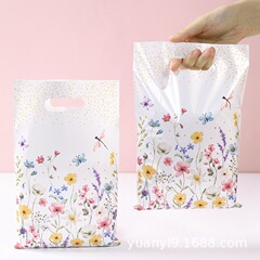 野生の花の手持ちのギフトバッグ10ピース/25ピース/50ピースプラスチックギフトバッグ休日のパーティーのギフトバッグの包装