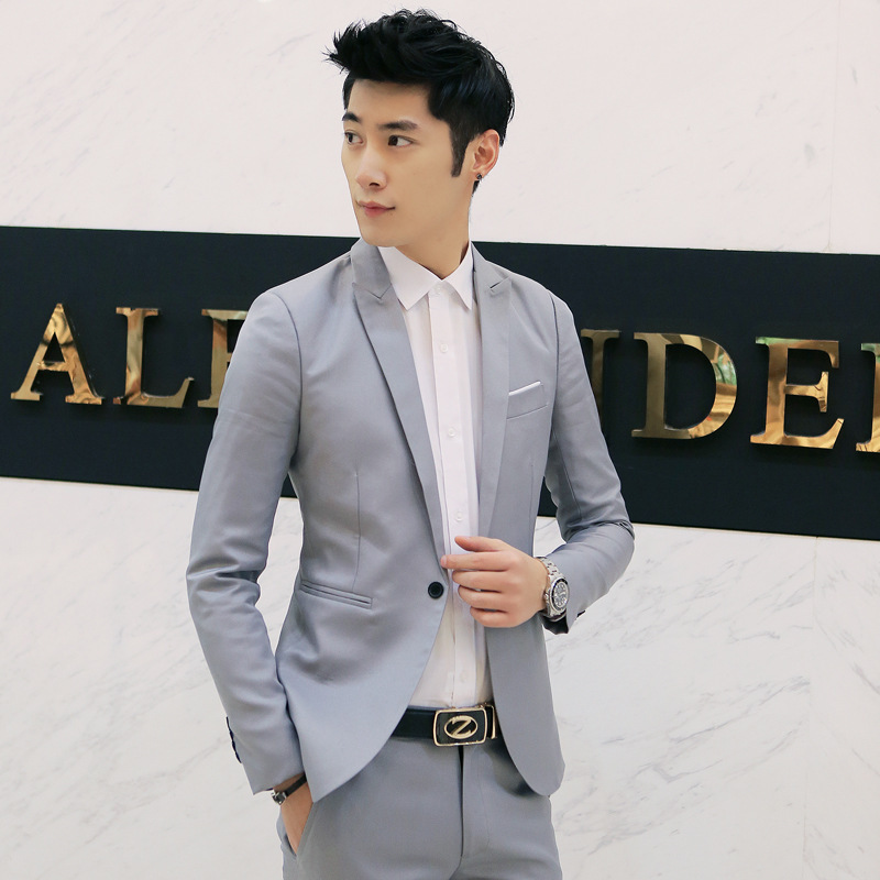 Entrega de una pieza comercio exterior hombres primavera y otoño moda delgada negocio traje delgado traje casual traje de dos piezas traje hombres