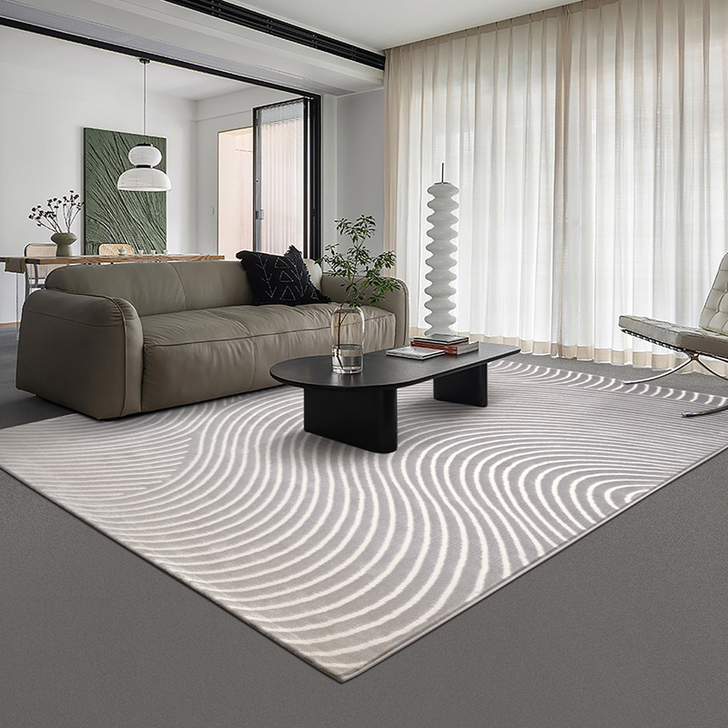 Fábrica de fuente moderna alfombra de sala de estar gruesa alfombra de mesa de té impermeable doméstica alfombra de piso antideslizante para dormitorios