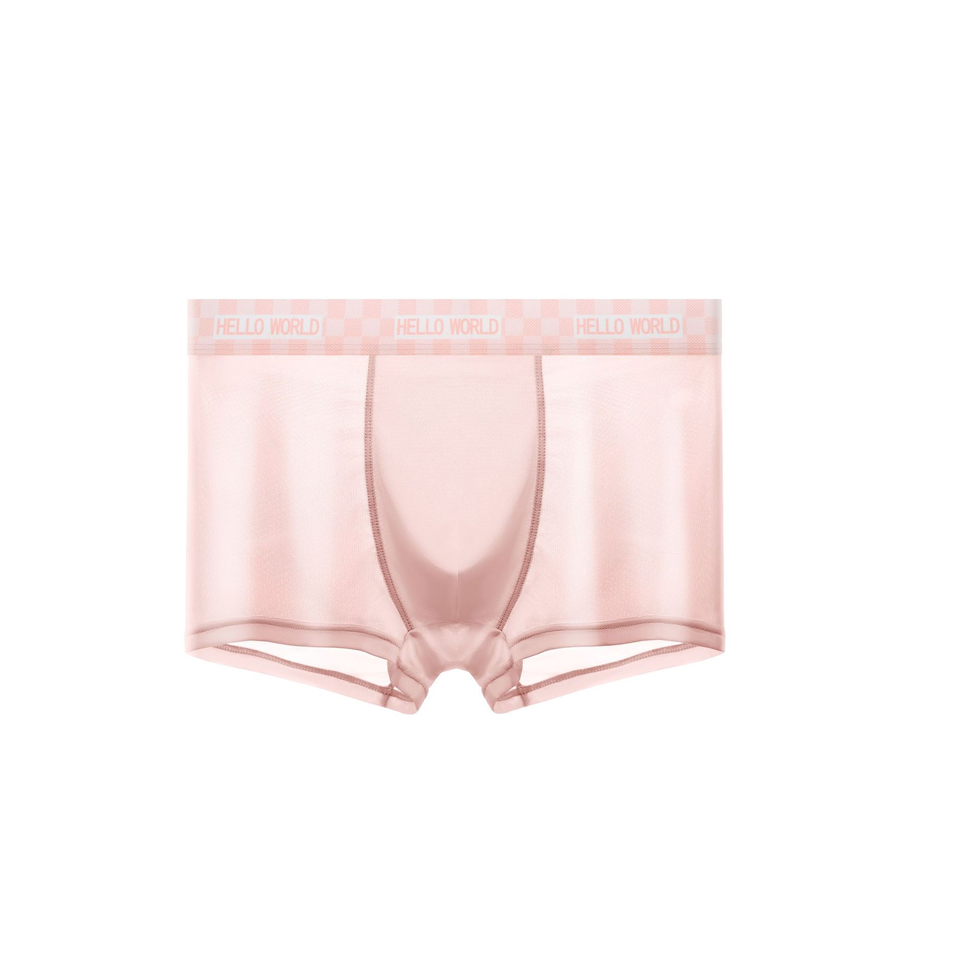 Ropa interior de los hombres del verano Delgado antibacteriano transpirable niños hielo seda Boxer shorts sin costuras juventud más tamaño ropa interior hombres