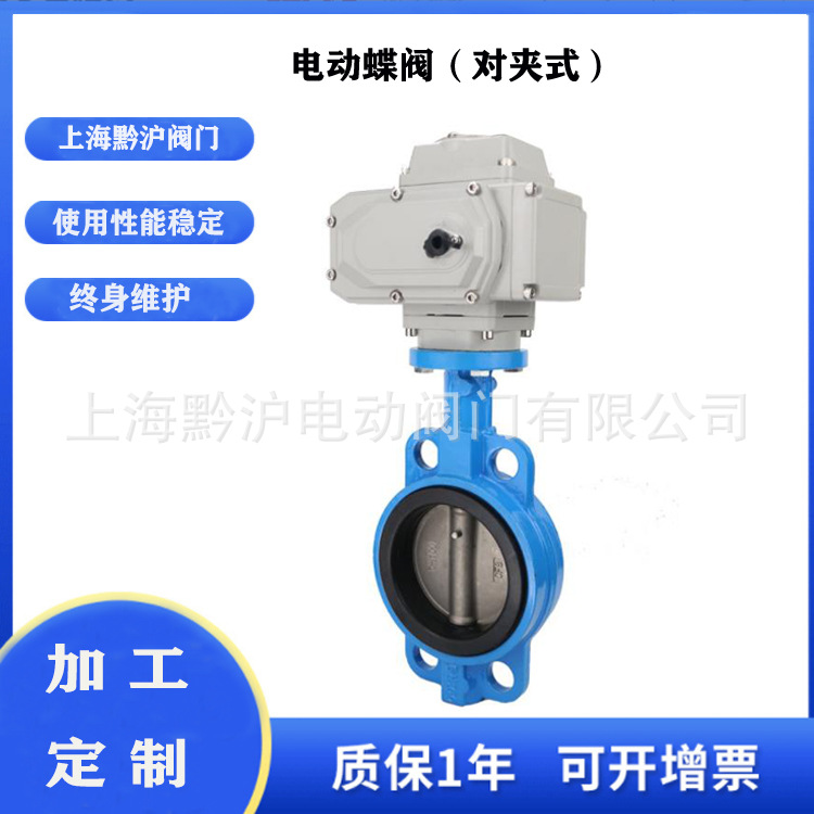 反渗透电动智能控制阀 电镀板对夹蝶阀D971X-10-DN125单向常压碟