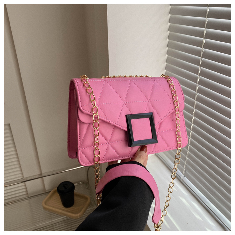 Women's Small Pu Leather Solid Color Streetwear Square Zipper Crossbody Bag display picture 28