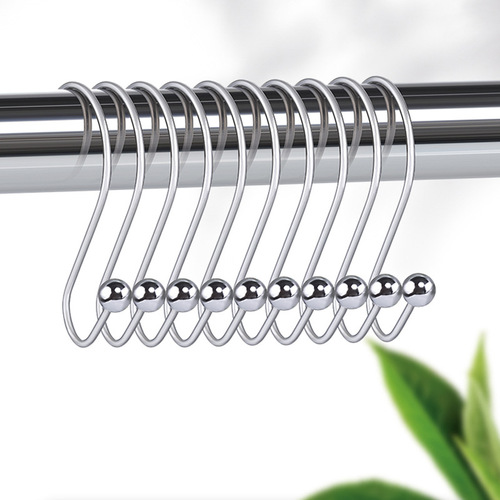 S-shaped hook large hook single hook hanging ring clothes hanging ball iron hook curtain hook stainless steel bathroom S hook