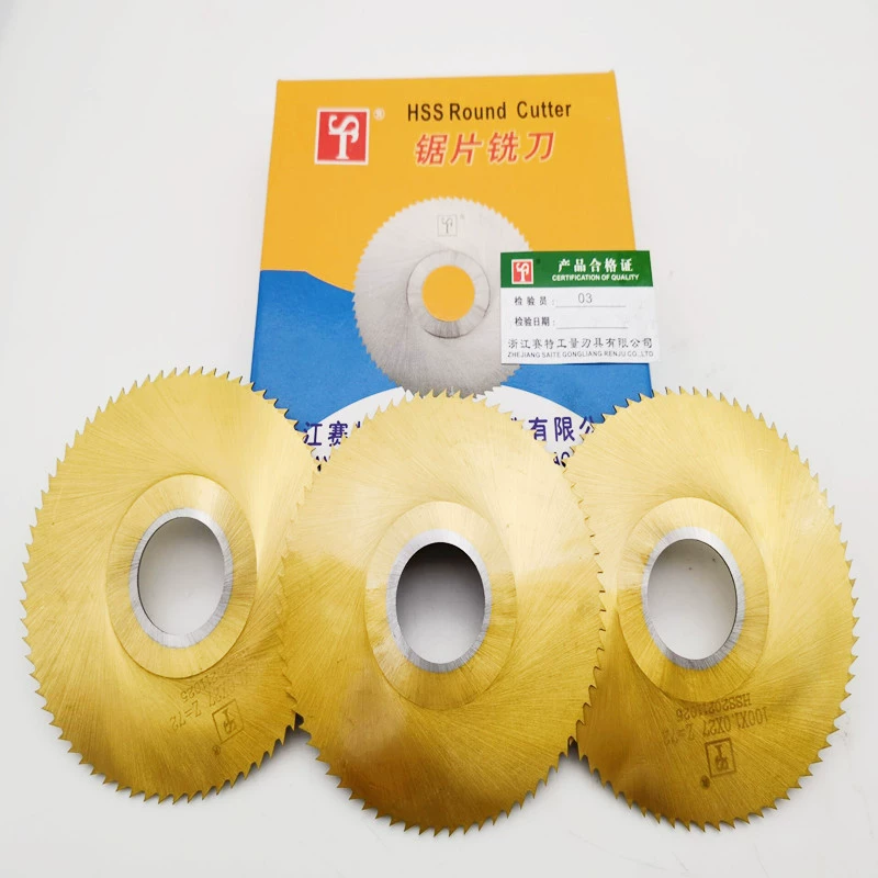 Фреза с титановым покрытием и кобальтовым высокоскоростным стальным режущим краем для нержавеющей стали, размеры 63-80-110-125*3