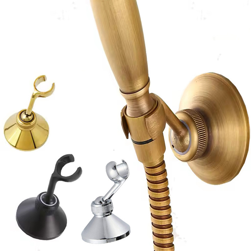 Accessories All-Copper Shower Hand Spray Bracket Fork Height Adjustment Fixed Seat Copper Handheld Shower Head Bracket
