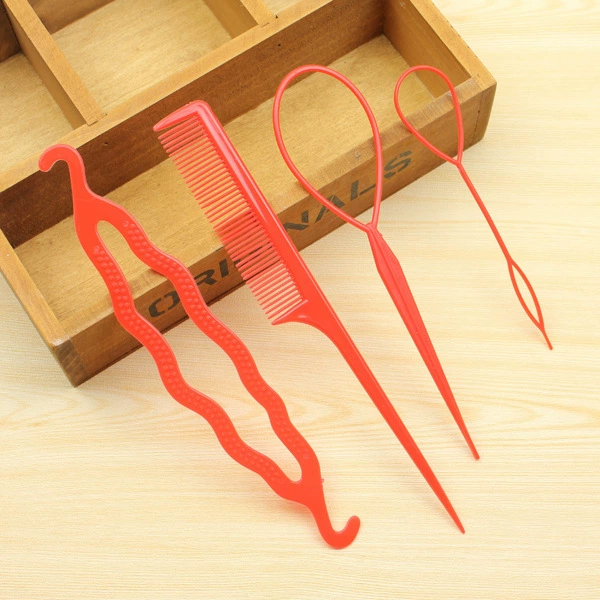 Заколка Hairgrip, набор, детская щетка, набор из 4 предметов