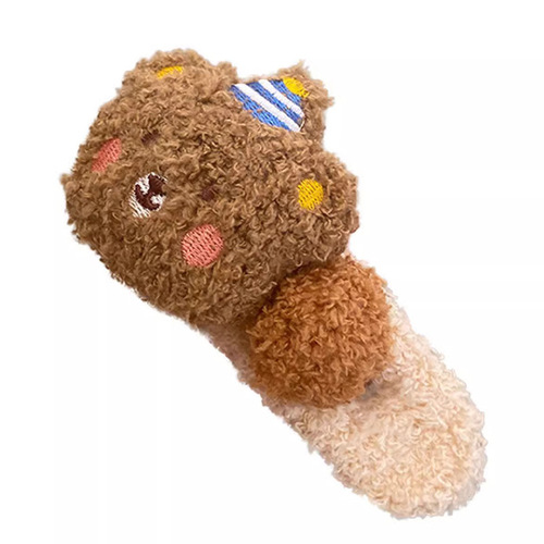 Adorable winter and autumn lamb fur small bear hair clip large plush duck bill clip face-washing hair accessory for girls side bang clip