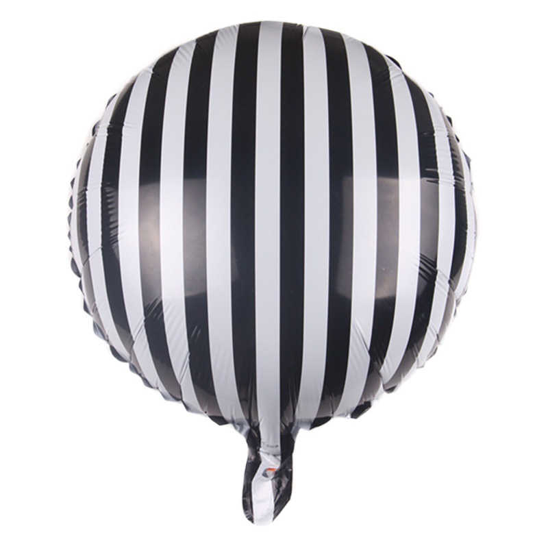 Nuevo 18 pulgadas negro y blanco a cuadros de fútbol a rayas globo de aluminio decoración de la fiesta de cumpleaños de los niños accesorios de globo