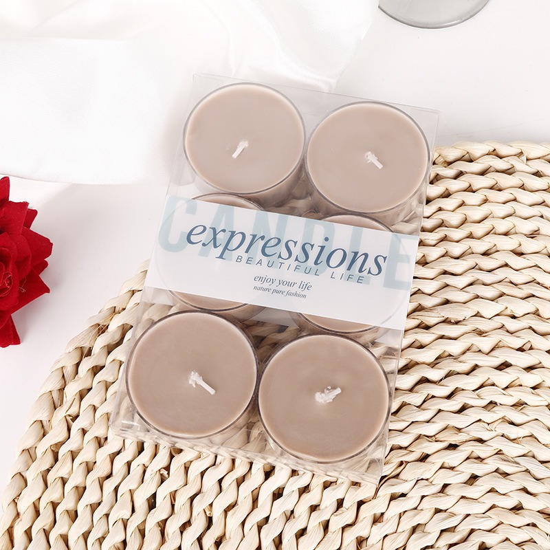 Gran ronda 6 velas de aromaterapia en caja al por mayor Hogar libre de humo romántico Día de San Valentín confesión té cera transfronteriza