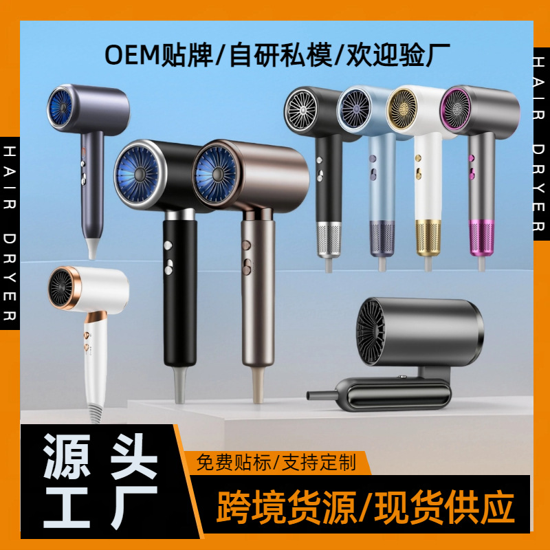 Cross-Border Export Hair Dryer Household Negative Ion Internet Celebrity Large and Small Power Hair Salon Hair Dryer Amazon Manufacturer Wholesale