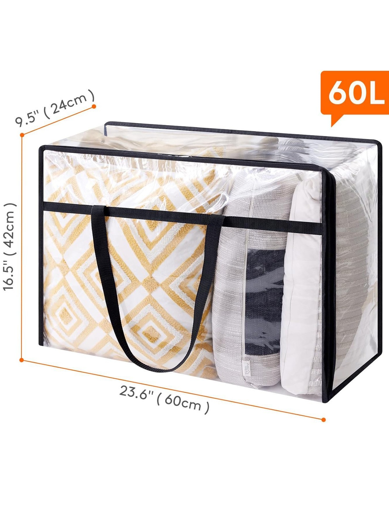 260g Weight Storage Bag Storage & Cleaning 10 Quantity PVC Material Transparent Pattern Simple Style Style Simple Style Transparent PVC Storage Bag 1