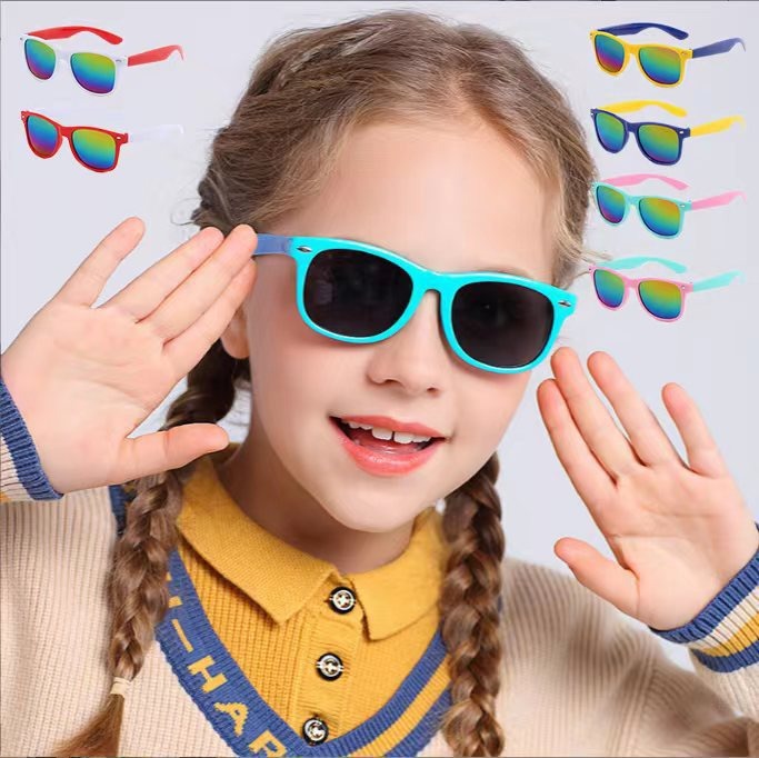 (Cross-border trading), children's fashionable sunglasses, multicoloured glasses solar-powered, European style