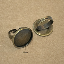 【现货】厂家直销欧美diy饰品配件黄铜镀银方形可调节大小 戒指托