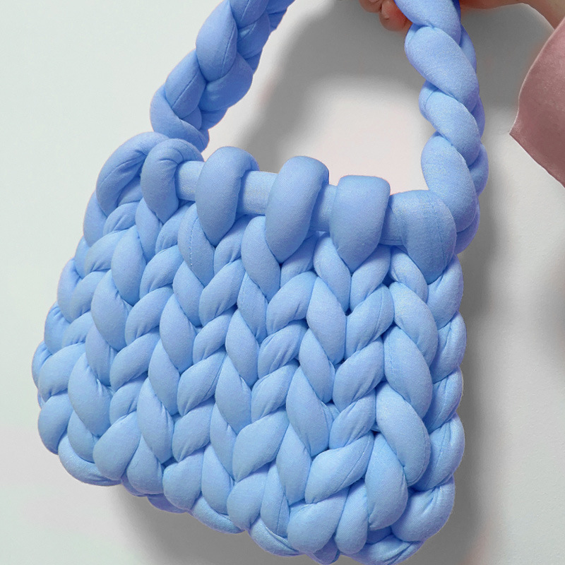 Accesorios de relleno de algodón islandés hilo diy bolsas de mano tejidas alfombras de alfombra de hilo de lana super gruesa ganchillo
