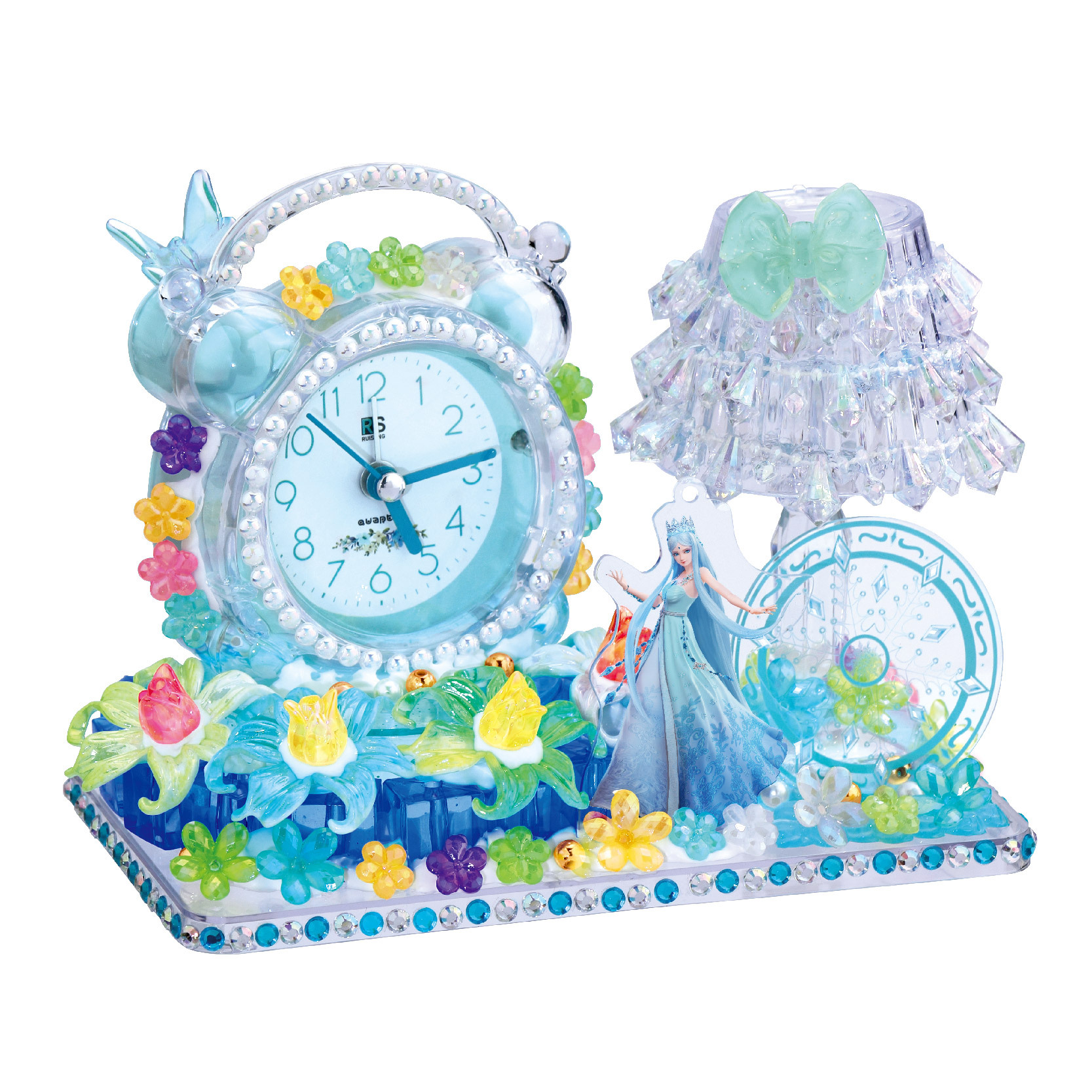 진짜 YE LUOLI 어린이 DIY 만들기 작은 알람 시계 YE LUOLI 테이블 램프 창조적 인 알람 시계 창조적 인 수제 장난감