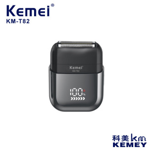 Kemei KM-T82 New Upgraded High Power Razor Mini Portable Long Life Washed Electric Shaver