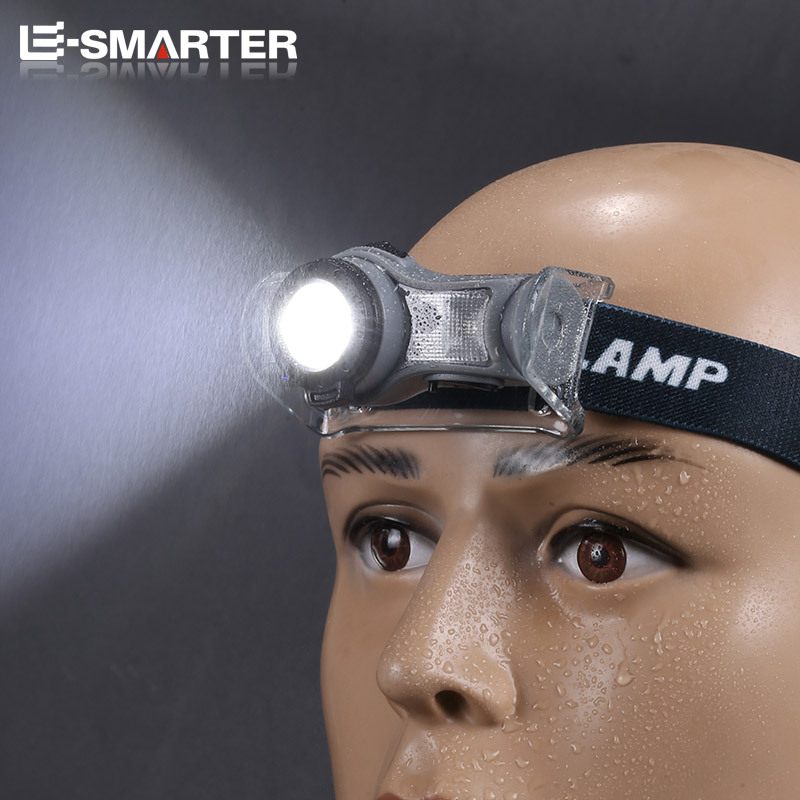 Transfronterizo nuevo LED linterna de luz fuerte mini multifunción lámpara de pesca lámpara de sensor inteligente de onda linterna montada en la cabeza