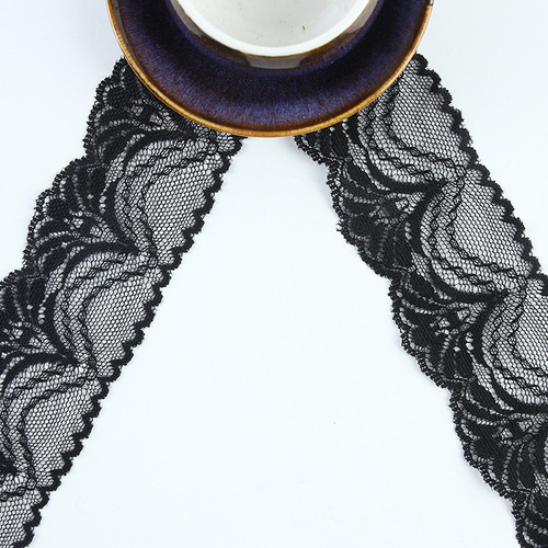 Black lace, nylon thin non-elastic lace, DIY handmade lace accessories manufacturer wholesale