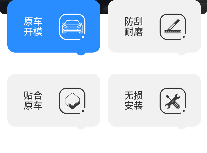 Suitable for Aito M8 Special Car Rearview Mirror Anti-Collision Strip, Original Car Color Exterior Modification, Anti-Scratch and Anti-Scuff Protective Accessories