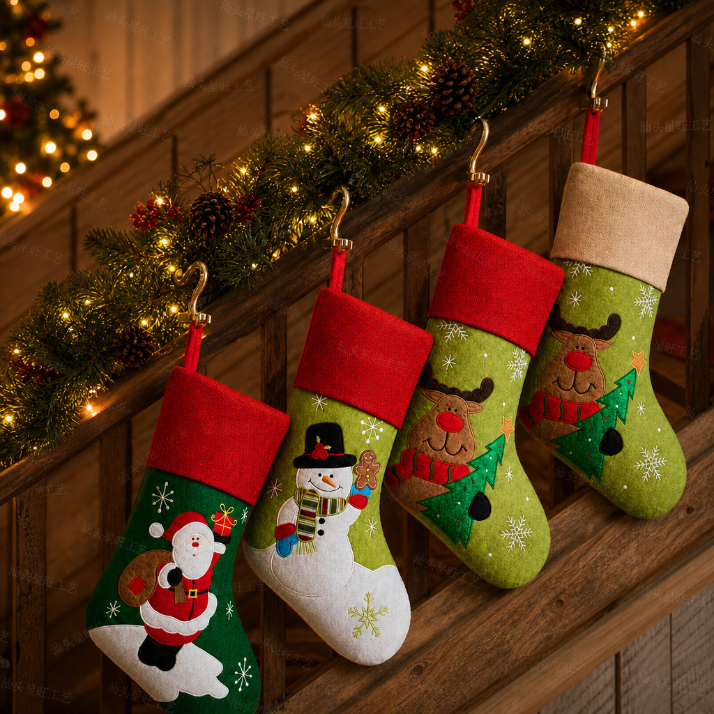 Navidad transfronteriza nuevo calcetines de Navidad decoración colgante de árbol de Navidad Papá Noel bolsa de regalo bolsa de dulces