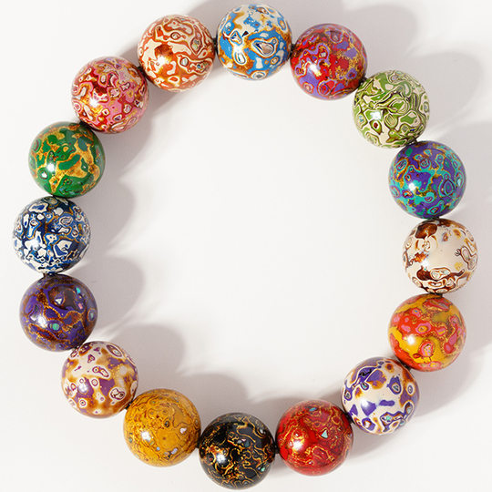 Lacquer beads 12mm snail beads manufacturers wholesale text play bracelet single bead beads DIY bracelet accessories