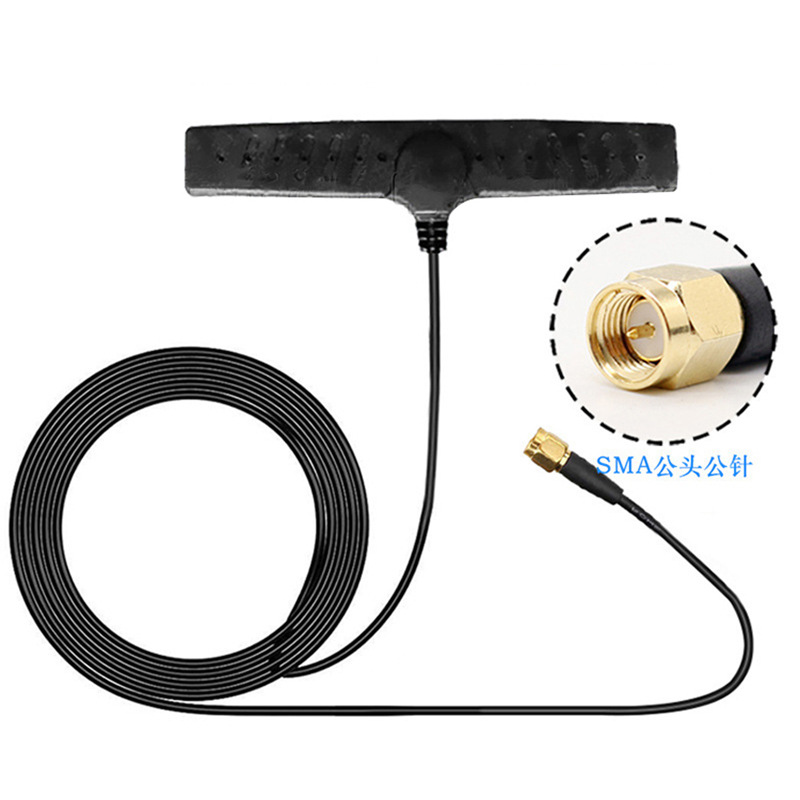 厂家直销黑色3M胶贴片带SMA公头3G通信模块GSM羊角车载天线
