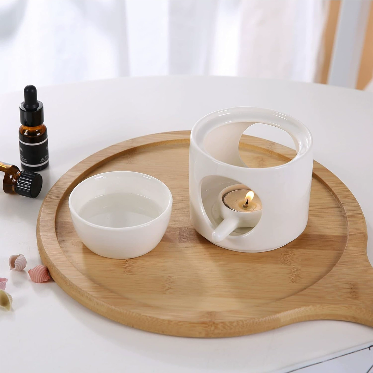  splitting black aroma lamp, perfume, oil, candle