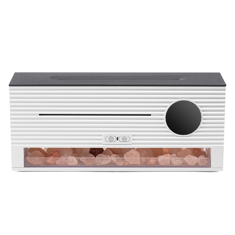 Nuevo reloj de alarma de piedra de roca llama máquina de fragancia de escritorio de control remoto ultrasonido aceite esencial humidificador de aroma de aire