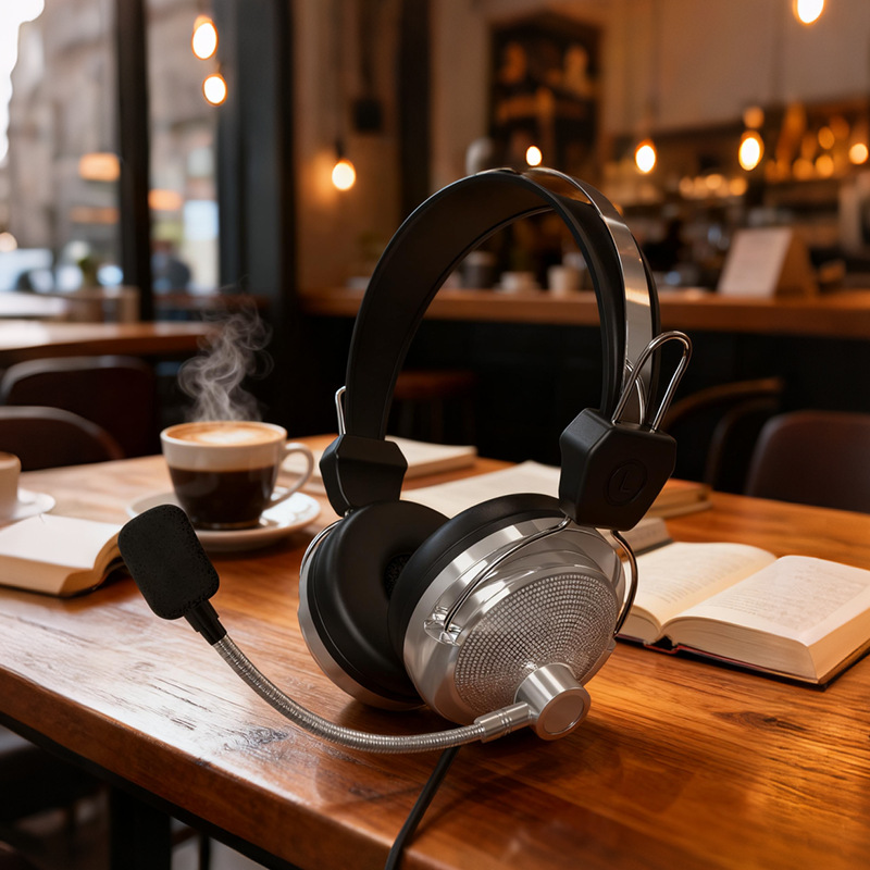 Nuevos auriculares 301 cómodos para usar llamadas de reducción de ruido juegos de deportes electrónicos computadora auriculares con cable en stock