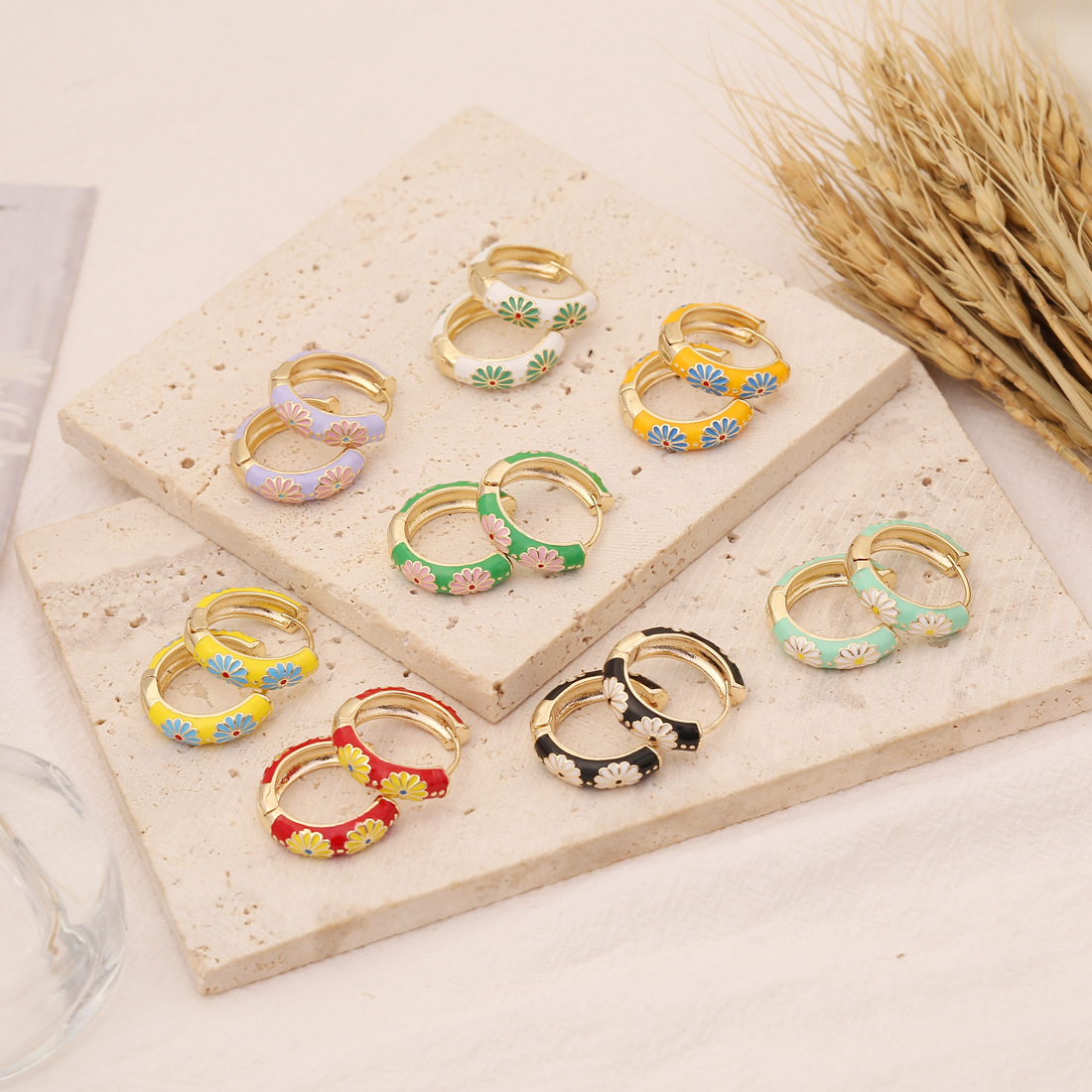 Multi-Color Dripping Retro Personalized Earrings