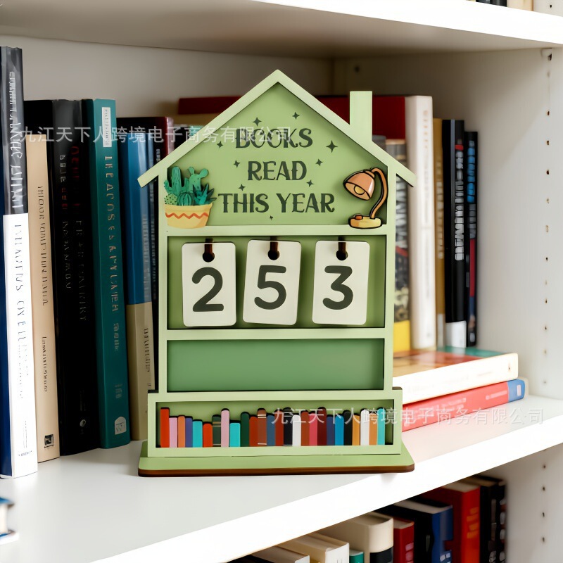 Cross-Border Best-Selling Wooden Pastoral Style Soft Floral Book Tracker Artificial Wooden Bookshelf Desktop Decoration Cross-Border Best-Selling Wooden Pastoral Style Soft Floral Book Tracker Artificial Wooden Bookshelf Desktop Decoration