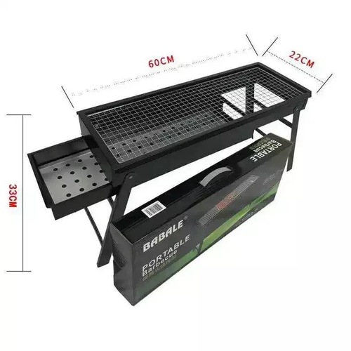 Outdoor BBQ Grill, Household Barbecue Rack, Camping & Outdoor Mini Oven, Stainless Steel Folding Stove, Charcoal Stand