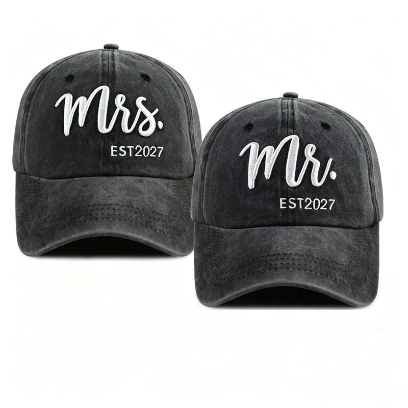 Amazon Embroidered Mr Mrs Dad Mom 2027 Baseball Cap for Couples, Washed and Distressed Vintage Duckbill Cap Amazon Embroidered Mr Mrs Dad Mom 2027 Baseball Cap for Couples, Washed and Distressed Vintage Duckbill Cap