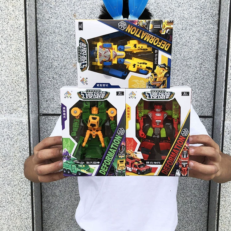 Оптовая продажа, дропшиппинг, детская деформационная коробка, игрушка для мальчика, образовательная деформация, робот, автомобиль, человек, уличный киоск, школьные периферийные устройства