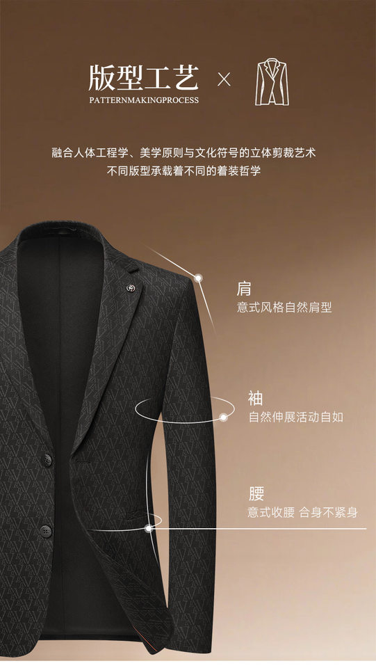 Áo vest nam dày dặn dài tay dáng ôm, dệt kim họa tiết chìm, chống nhăn, cổ vest một hàng hai cúc — Đen xám chi tiết 5