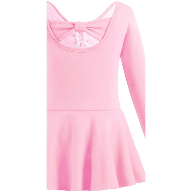 Ropa de baile para niños Falda de baile para niñas de otoño e invierno ropa de práctica para niños arco falda de Ballet de manga larga con forro polar