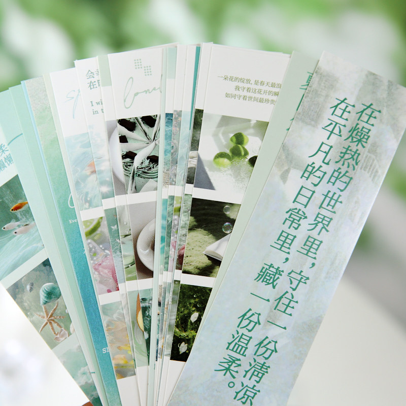 Mr. Paper bookmark warm series ins paisaje carácter creativo diario DIY abstracto Tarjeta de papel de escritura