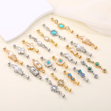 18k镀真金保色天然贝母珍珠连接口收尾扣手工diy串珠材料手链配件