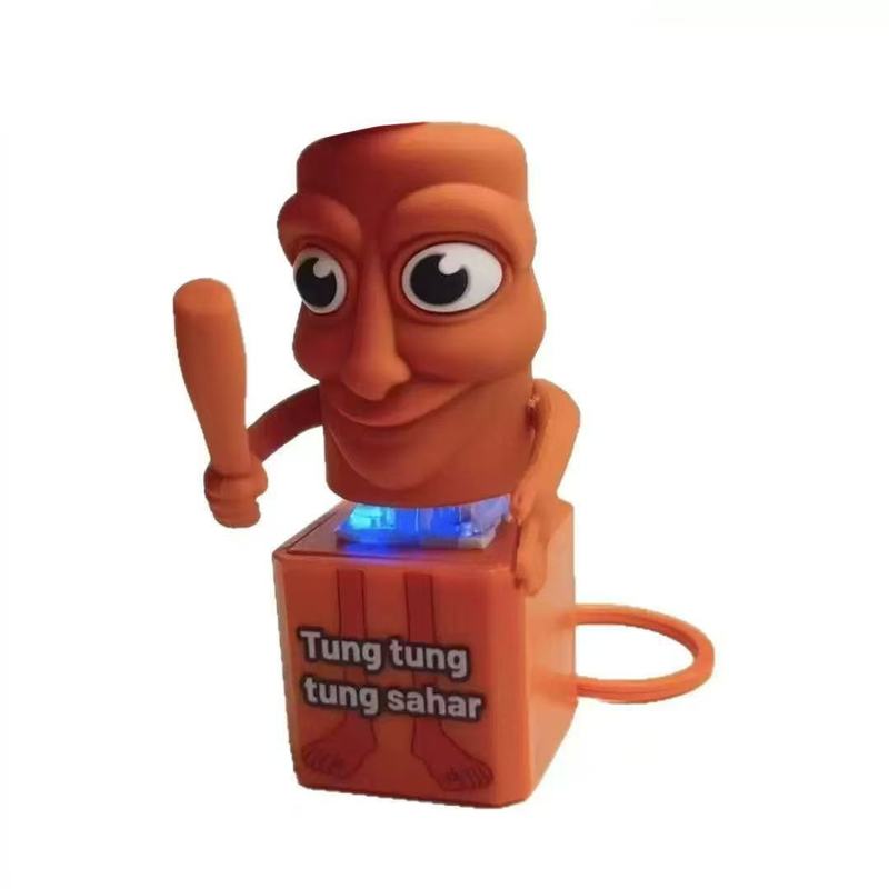 越境TungTungTungSahur木製スティック人形ストレス解消おもちゃキーホルダー流行グッズトレンド周辺機器|undefined