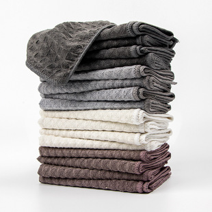 Large Plaid Waffe Rag Barista Cleaning Cloth Bar Table Absorbent Quick-drying Microfiber Scavenger