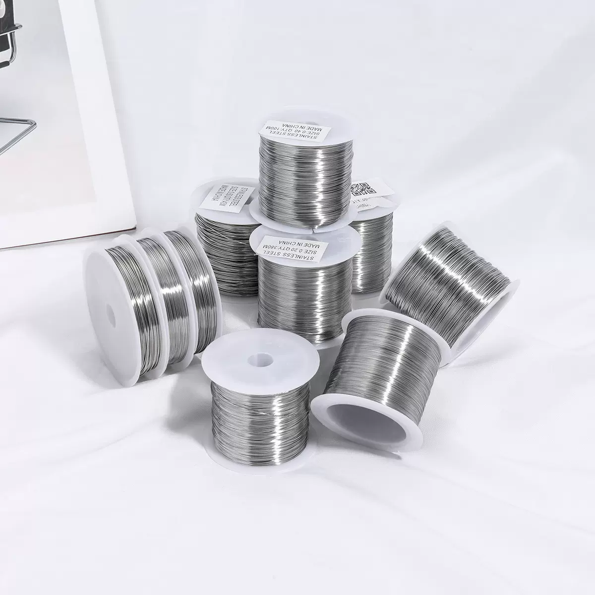 0.2-0.6mm钢色软钢丝线串珠线 DIY饰品配件手工制作手链项链材料