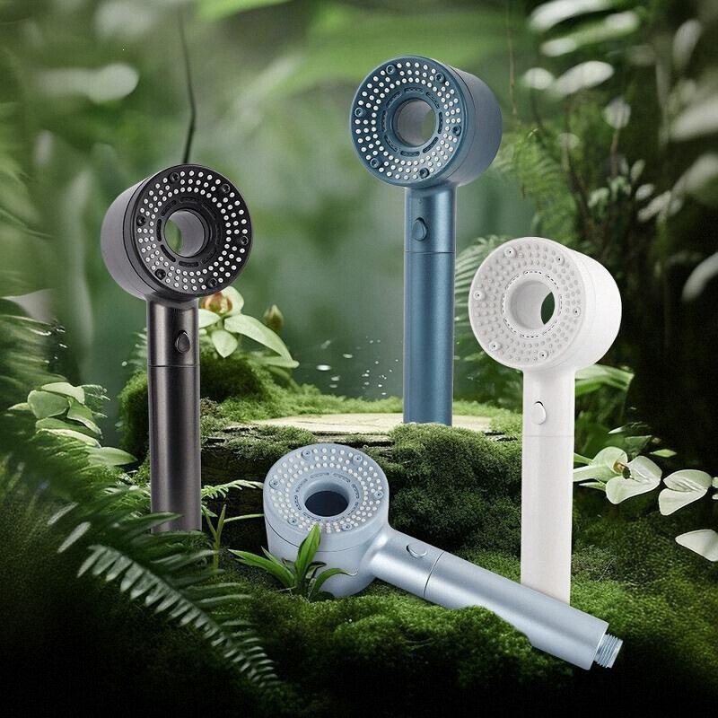 Hair Dryer Showerhead Detachable Anti-Clogging Handheld Showerhead Bathroom Water Heater Four-Speed Turbocharger