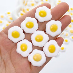 模造目玉焼き樹脂部品diyクリームケース冷蔵庫貼り髪飾りヘアクリップ装飾材料