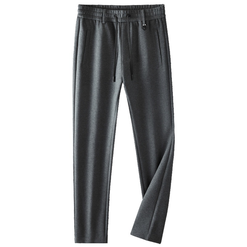 高級メンズカジュアルパンツ 秋冬 中年男性用パンツ 伸縮性ウエスト スポーツパンツ メンズストレートパンツ 裏起毛 メンズコットンスウェットパンツ