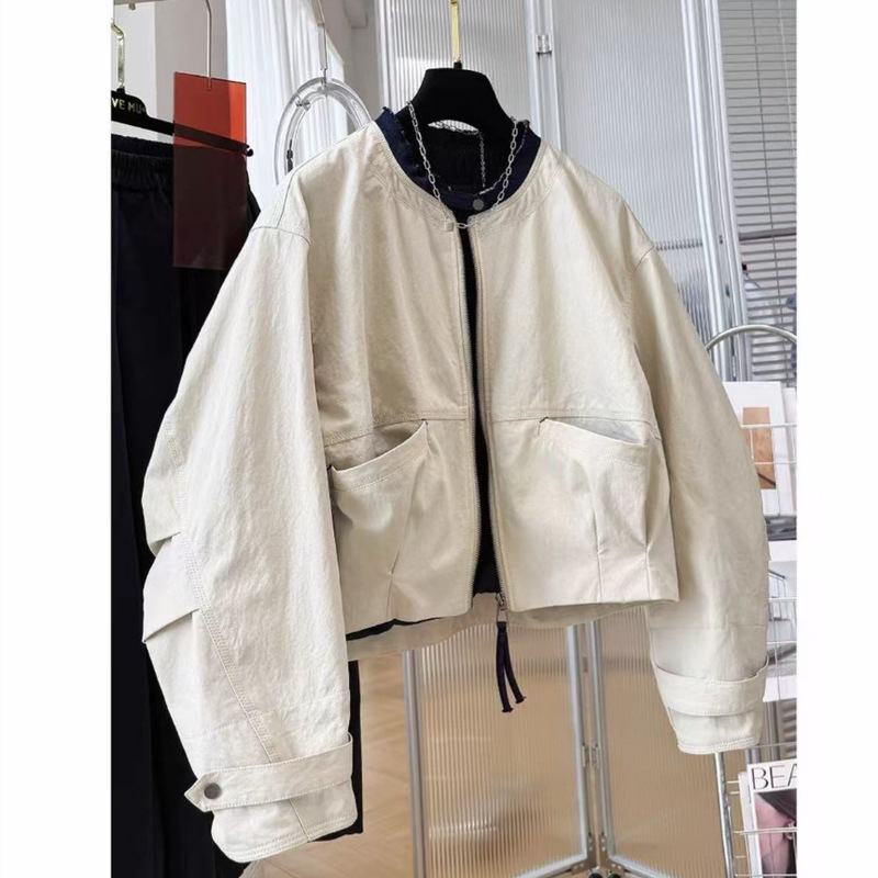 2026 New Design Stand Collar Short Korean Style Jacket for Women, Versatile Fashion Casual Top for Spring and Autumn 2026 New Design Stand Collar Short Korean Style Jacket for Women, Versatile Fashion Casual Top for Spring and Autumn
