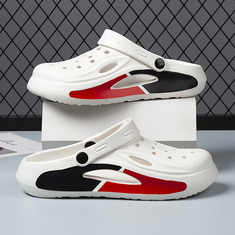 Verano nuevo EVA antideslizante zapatillas de cabeza de cabecera de hombre y mujer casuales agujeros transpirables zapatos para usar pareja de playa zapatillas de marea