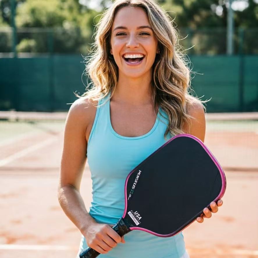 Cross-Border Factory Pickleballpaddle Pickleball Racket Carbon Fiber T700 Cloth Texture Matte Pickleball Racket
