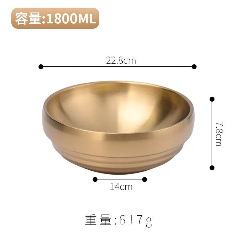 201 tazón de fideos fríos de especial espesor 23 cm (dorado
